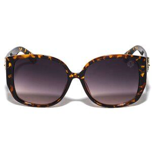Kleo Prodigy - Flat Lens Cat Eye Side Coin Lion Head Medallion Sunglasses